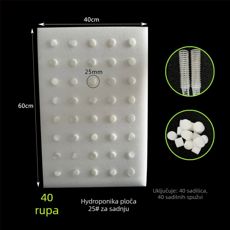Hidroponska plutajuća ploča za sadnju za ribu i povrće – plastična potpora za biljke i ukras vrta, Fukai Green View
