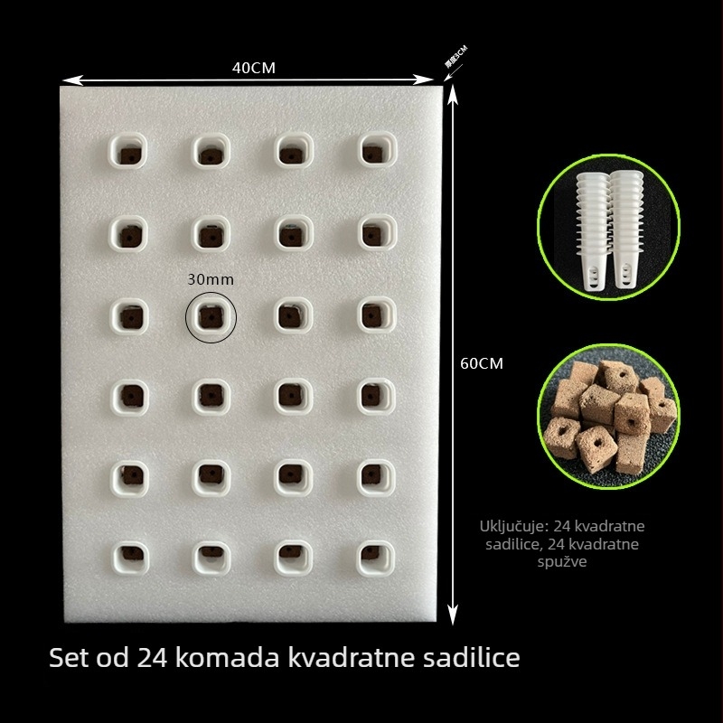Hidroponska plutajuća ploča za sadnju za ribu i povrće – plastična potpora za biljke i ukras vrta, Fukai Green View