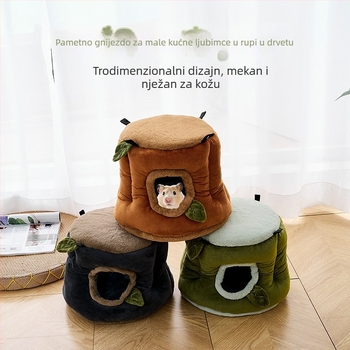 Beibei Pets hamster gnijezdo — zatvoren kružni oblik, prijenosno, održava toplinu, za unutarnju upotrebu, vanjski materijal: kristalno meko + arktički pliš