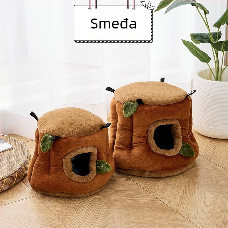 Beibei Pets hamster gnijezdo — zatvoren kružni oblik, prijenosno, održava toplinu, za unutarnju upotrebu, vanjski materijal: kristalno meko + arktički pliš