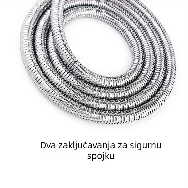 Tuš cijev od nehrđajućeg čelika (ručna instalacija; nominalni tlak 0,5; radna temperatura 70; moderni minimalistički stil)
