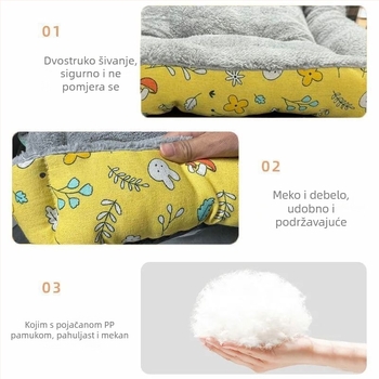 Gnijezdo za kućne ljubimce – psi i mačke, sve sezone unutarnja kućica, periva, prozračna i topla, pogodno za male i velike pse