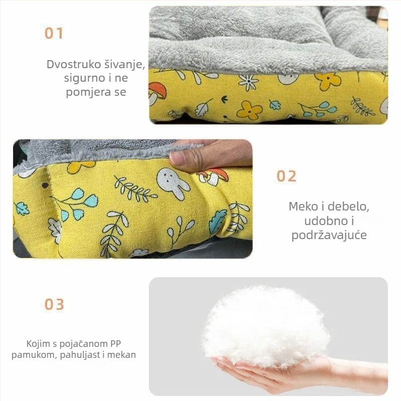 Gnijezdo za kućne ljubimce – psi i mačke, sve sezone unutarnja kućica, periva, prozračna i topla, pogodno za male i velike pse