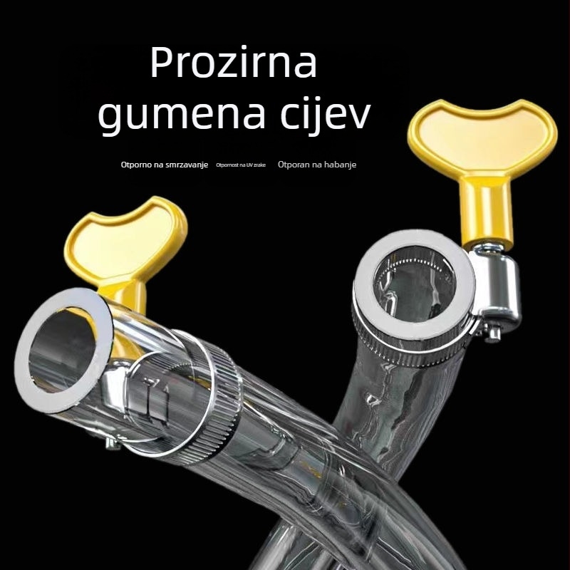 PVC debeli crijev za navodnjavanje vrta i pranje automobila, proziran, otporan na smrzavanje i UV, kućna uporaba