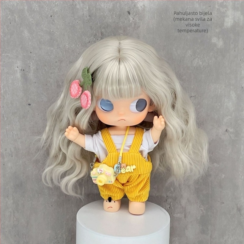 Lucy peruka za cosplay, duga kosa, izuzetno mekani svilenkasti bangs, ručno uvijena dječja kosa, model Xb0619