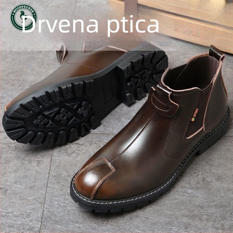 Muške visoke čizme Yak Bird od nubuka, vulkanizirani gumeni potplat, EVA uložak, prozračan, retro stil