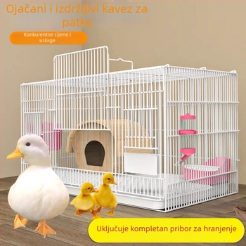 Unutarnji metalni kavez za male patke i prepelice – otporan na miris, kompaktni kućni kavez za perad