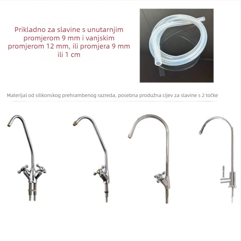 Ulazna cijev za kućni pročišćivač vode, s kompaktnom slavinom i prozirnim fleksibilnim cijevima (CE potvrda)
