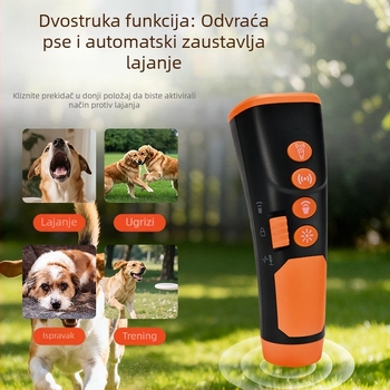 Forest King Ultrazvučni repelent za pse - Inteligentan, Ručni, Prijenosni, Vanjski, Plastični