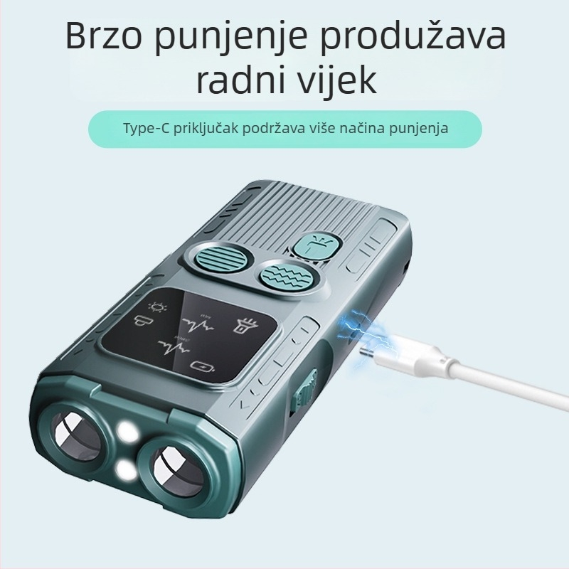 Ultrazvučni repeler za pse, ručni i prijenosni, visoke snage, punjivi ABS uređaj