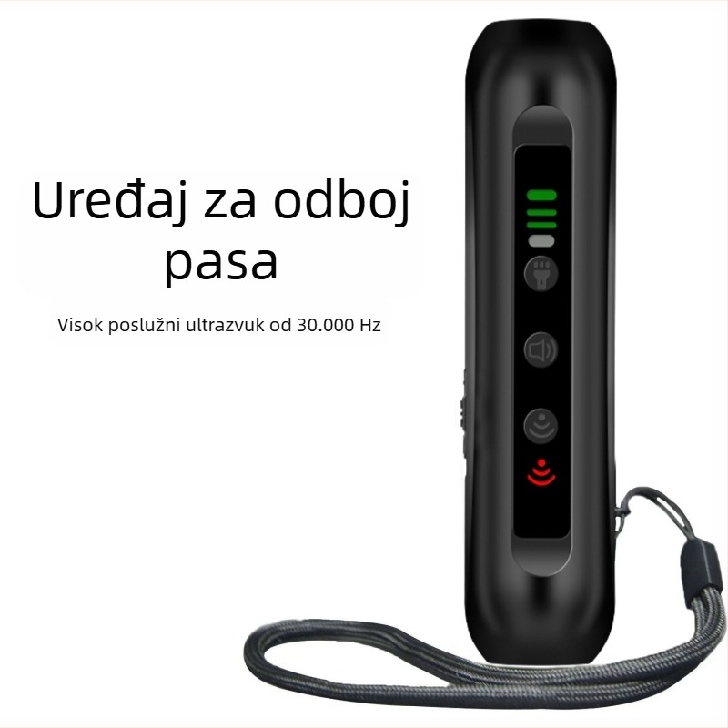 Ultrazvučni repeler za pse, ručni i prijenosni, visoke snage, punjivi ABS uređaj