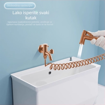 TPU opružni teleskopski vodovodni crijevo, model RG010131-23, nazivni tlak 15 kg, radna temperatura 0–90°C, navojni priključak