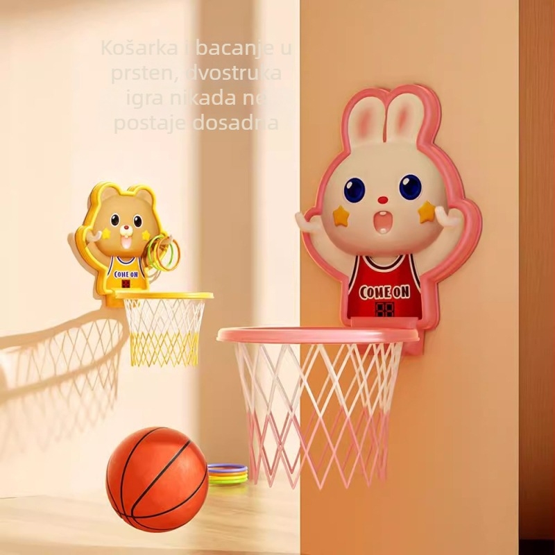 Vješeni koš za košarku s inteligentnim senzorom i tajmerom, plastična konstrukcija, za djecu, unutarnja upotreba