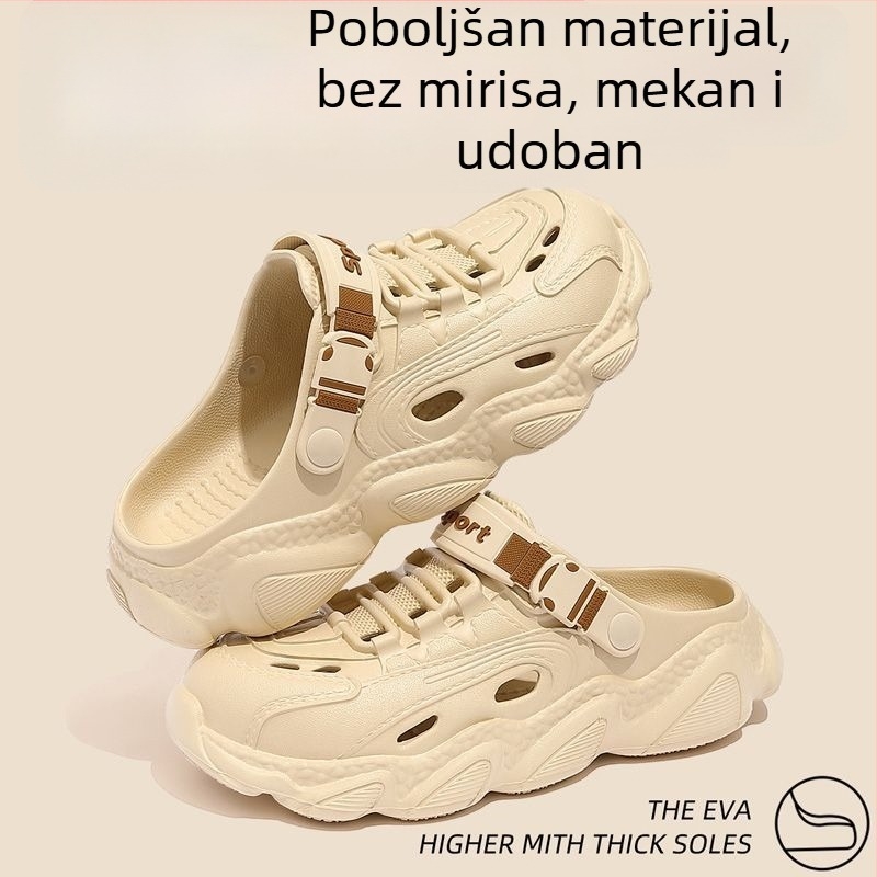 Muške EVA sandale, slip-on, prozračne, anti-slip, zatvoren prst, EVA potplat