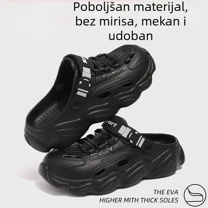 Muške EVA sandale, slip-on, prozračne, anti-slip, zatvoren prst, EVA potplat