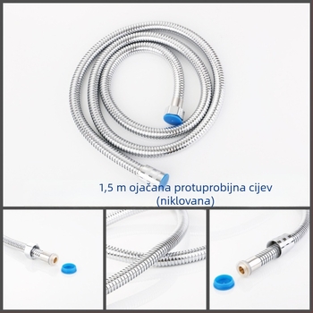 Tuš cijev za bojler kupaonice – nehrđajući čelik, model A040, 1,6 MPa, 0–90°C, viseća instalacija