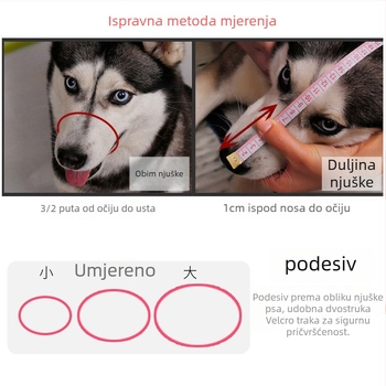 Set maski za pse – protiv ugriza, protiv lajanja, zaštita od žvakanja, maska za usta za pse; Materijal: Drugi; Uvoz: Ne; Šifra artikla: 703109860502