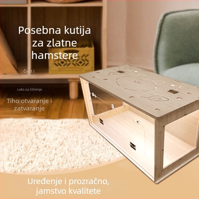 Kavez za hamstere Totoro, drveni dizajn, pogodan za hamstere, kod proizvoda 735570592359pdf