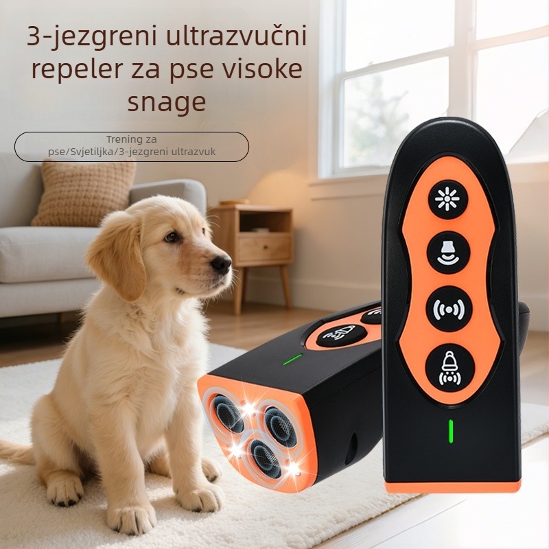 Pai Bi plastični univerzalni ultrazvučni odvraćivač za pse sa LED lampom