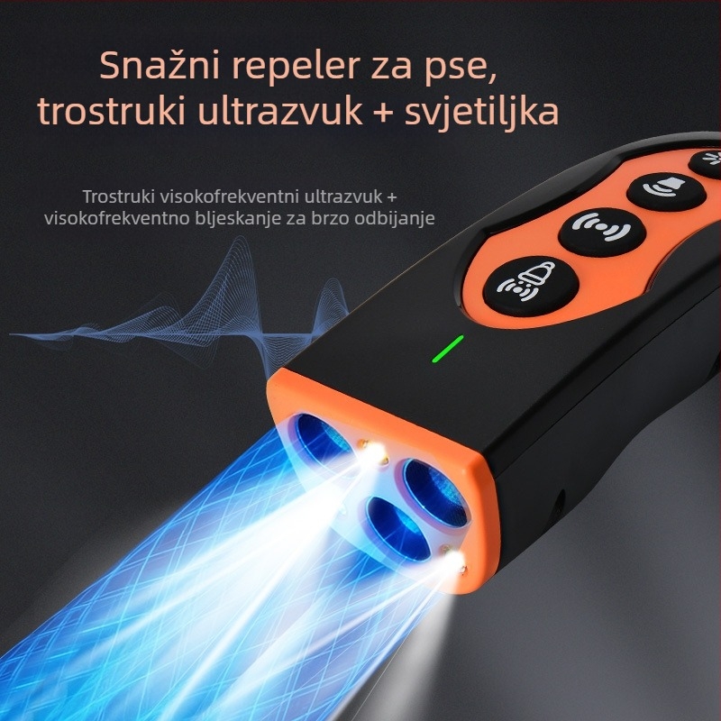 Pai Bi plastični univerzalni ultrazvučni odvraćivač za pse sa LED lampom