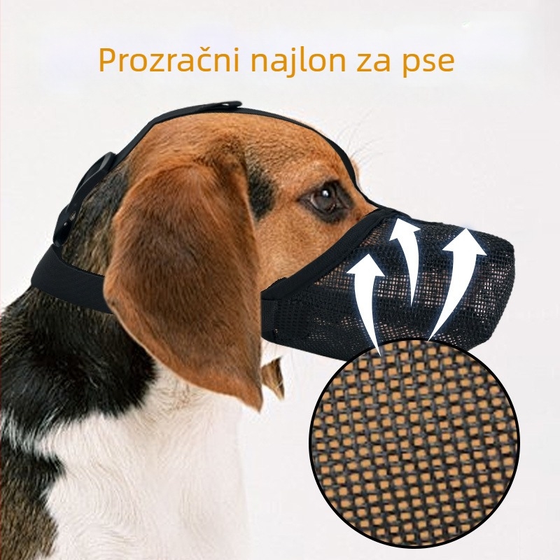 Poliesterska muzzla za pse s prozračnom mrežom protiv ugriza i laveža vodootporna