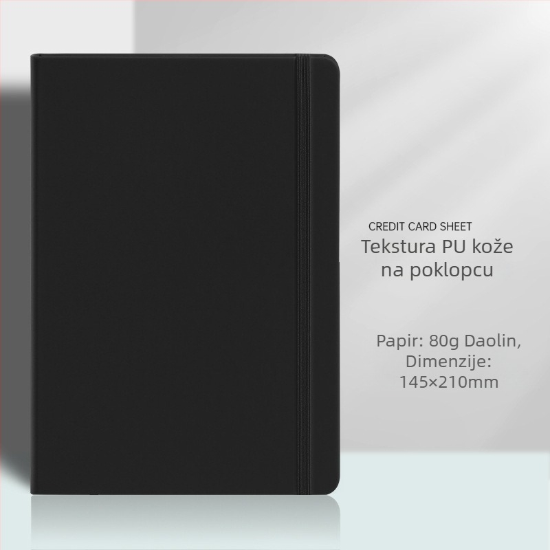Yulin bilježnica s PU koricama, vezanje koncem ljepilo, Daolin papir 80gsm, 100–200 stranica