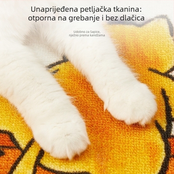 Mačja daska za grebanje u crtani stil, materijal loop velvet, zidni uspravni igrač