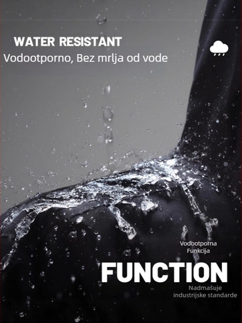 Muška vjetrovita jakna s kapuljom, zatvaračem, širokim krojem, poliester