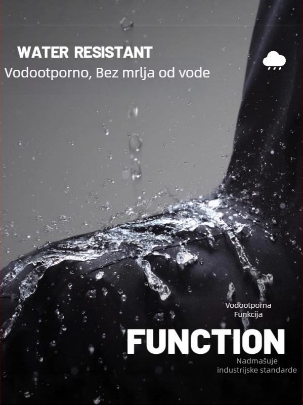 Muška vjetrovita jakna s kapuljom, zatvaračem, širokim krojem, poliester