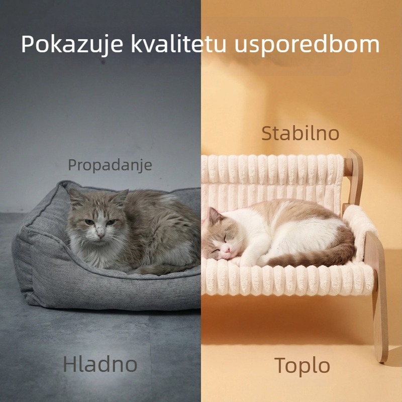 Mačje gnijezdo – drveno, zimska unutarnja upotreba, održava toplinu mačke