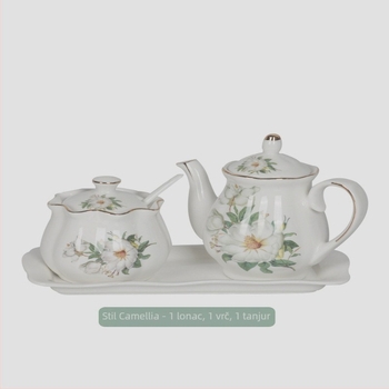 Keramički set posuda za začine za kuhinju sa soli, šećera i stakom za ocat – kineski stil, bez bušenja; Materijal: keramika; Kategorija: stalak za začine