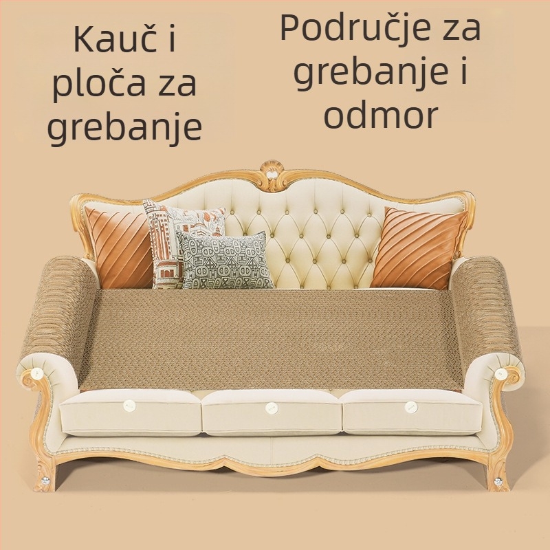 Kombinirano mačje gnijezdo i grebalica — valovita karton, pastoralni stil, paket od 8, pogodno za male mačke
