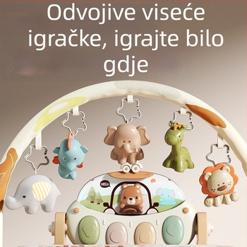 Dječji pianino-gimnastika s pedalama – plastična igračka za dob 0–3 godine, 11 funkcija