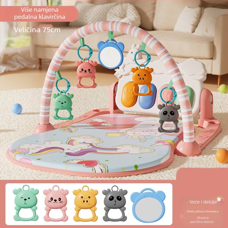 Dječji pianino-gimnastika s pedalama – plastična igračka za dob 0–3 godine, 11 funkcija