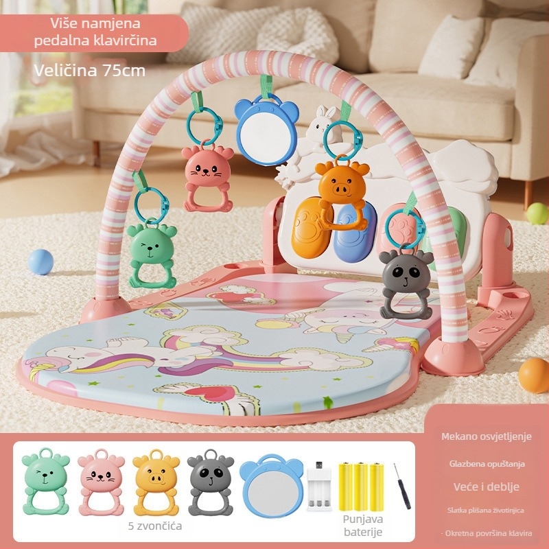 Dječji pianino-gimnastika s pedalama – plastična igračka za dob 0–3 godine, 11 funkcija