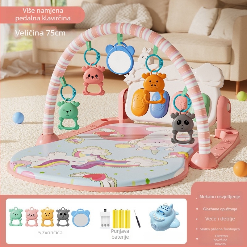 Dječji pianino-gimnastika s pedalama – plastična igračka za dob 0–3 godine, 11 funkcija