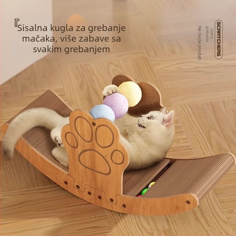 Grebalica i krevetić za mačke, izdržljivo i otporno na ogrebotine, veliko, dvostruka namjena, 3D grebalica s ljuljačkom