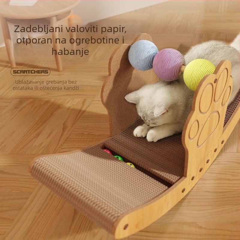 Grebalica i krevetić za mačke, izdržljivo i otporno na ogrebotine, veliko, dvostruka namjena, 3D grebalica s ljuljačkom