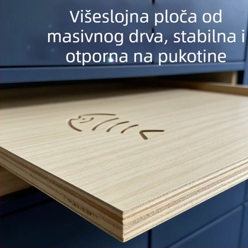 Drvena višeslojna kućica za mačke s ležajem i dvostrukom pločom za grebanje, za unutarnju uporabu