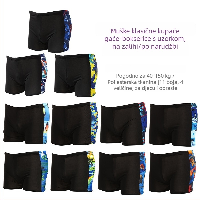 Muške plivke s printom – Milk Silk tkanina 90% poliestera, podstava Milk Silk 90%, Stil: briefs, Pogodno za plivanje