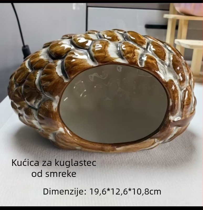 Keramičko gnijezdo za hamstera s karikaturalnim stilom, prozračan i lako za čišćenje, pogodno za ljeto, porijeklo Dehua