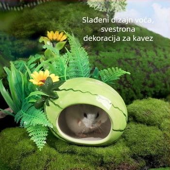 Keramičko gnijezdo za hamstere – okruglog oblika, vodootporno, za unutarnju upotrebu, marka Fulebeite, model C039021