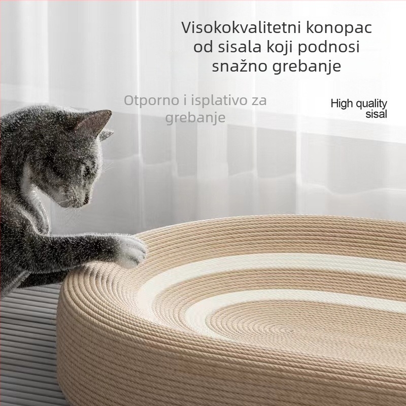 Integrirana grebalica za mačke s gnijezdom – sisal materijal, pastoralni stil, paket 1