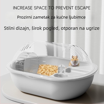 Kavez za hamstera s dvostrukom luksuznom vilom, prozirno vanjsko gnijezdo, Brand Unique, Materijal: Drugo