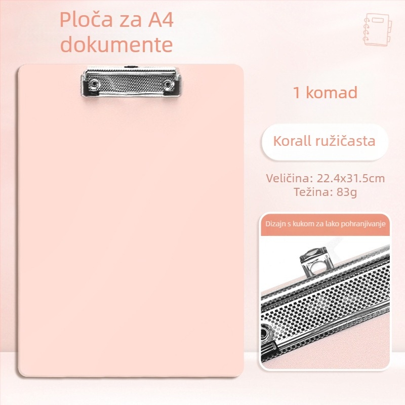 Mingchen DPWJJ-12 plastična mapa s debelim pločom za pisanje, jedan snažan klips, tiskanje logotipa dostupno
