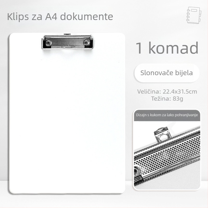 Mingchen DPWJJ-12 plastična mapa s debelim pločom za pisanje, jedan snažan klips, tiskanje logotipa dostupno