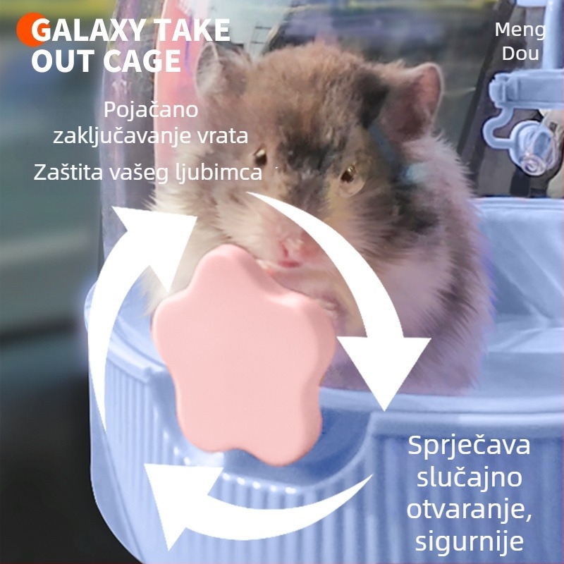 Prijenosni kavez za hrčke - prozirni plastični kućište, pogodno za hrčke, brenda Little Cute Pocket