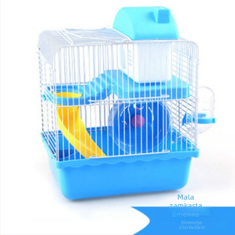 Kavez za hamster u stilu vile, plastični dvokatni kavez s prostorom za spavanje (Materijal: plastika; Podrijetlo: Wuhan; Brend: Pet Calf; Objekt: hamster)