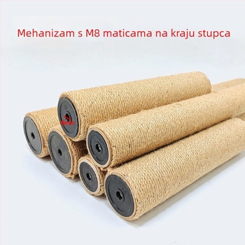 Hartley Drveni stup za grebanje mačaka – jednostavan stil, 8 komada u paketu, DIY dijelovi