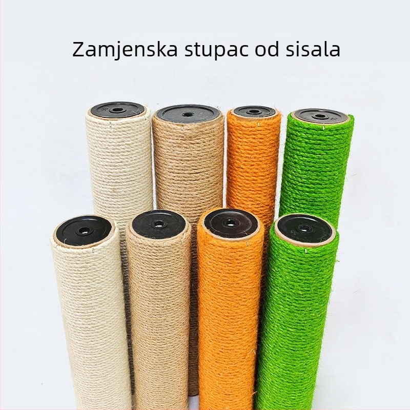 Hartley Drveni stup za grebanje mačaka – jednostavan stil, 8 komada u paketu, DIY dijelovi